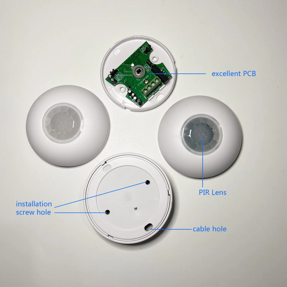 Motion Sensor Pir Wired - داخلي 360 ° كاشف الأشعة تحت