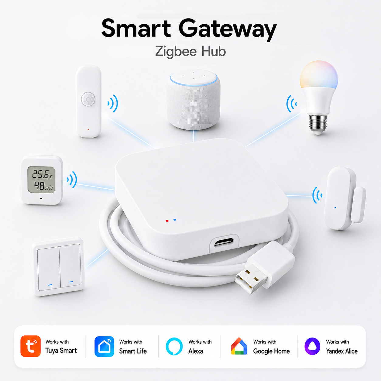 Matter Hub Thread - بوابة تويا زيجبي 3.0 واي فاي